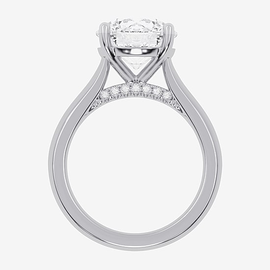(G-H / Vs2-Si1) Womens 4 CT. T.W. Lab Grown White Diamond 14K Gold Solitaire Engagement Ring