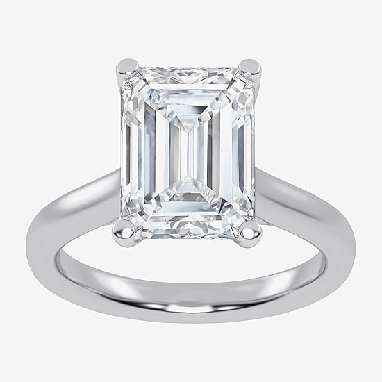 (G-H / Vs2-Si1) Womens 4 1/5 Ct. T.W. Lab Grown White Diamond 14K Gold Solitaire Engagement Ring