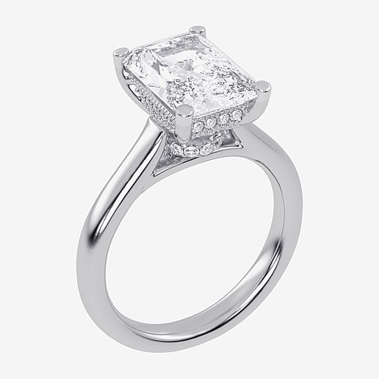 (G-H / Vs2-Si1) Womens 4 1/5 Ct. T.W. Lab Grown White Diamond 14K Gold Solitaire Engagement Ring