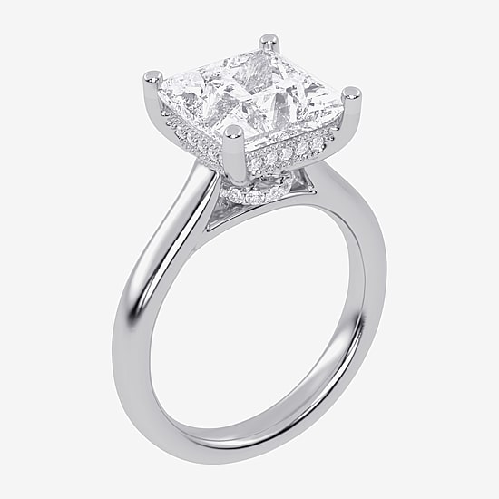 (G-H / Vs2-Si1) Womens 3 1/5 Ct. T.W. Lab Grown White Diamond 14K Gold Solitaire Engagement Ring