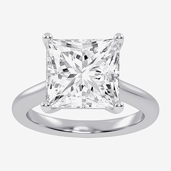 (G-H / Vs2-Si1) Womens 4 CT. T.W. Lab Grown White Diamond 14K Gold Solitaire Engagement Ring
