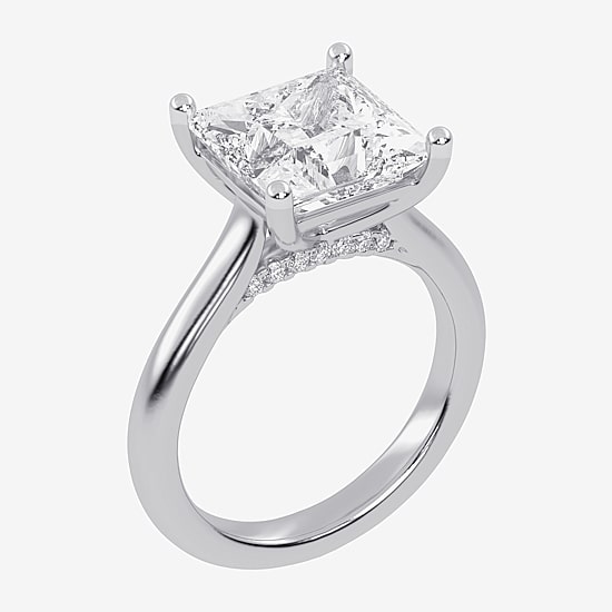 (G-H / Vs2-Si1) Womens 4 CT. T.W. Lab Grown White Diamond 14K Gold Solitaire Engagement Ring