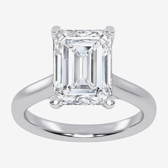 (G-H / Vs2-Si1) Womens 3 1/5 Ct. T.W. Lab Grown White Diamond 14K Gold Solitaire Engagement Ring