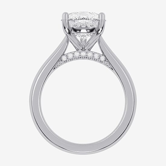 (G-H / Vs2-Si1) Womens 4 CT. T.W. Lab Grown White Diamond 14K Gold Solitaire Engagement Ring