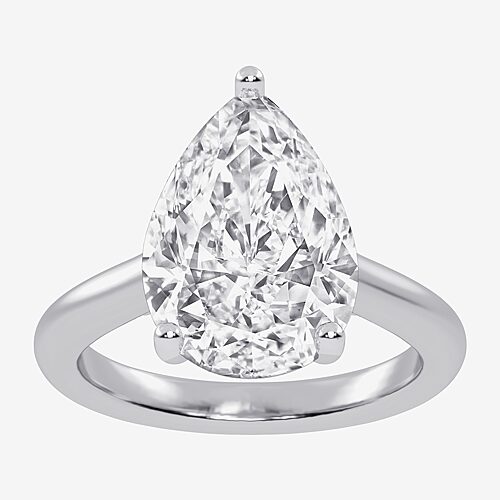 (G-H / Vs2-Si1) Womens 4 CT. T.W. Lab Grown White Diamond 14K Gold Solitaire Engagement Ring, 5, White