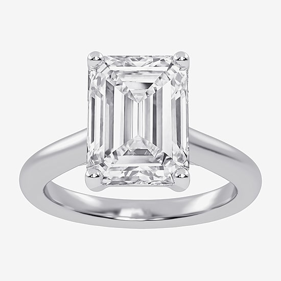 (G-H / Vs2-Si1) Womens 4 CT. T.W. Lab Grown White Diamond 14K Gold Solitaire Engagement Ring