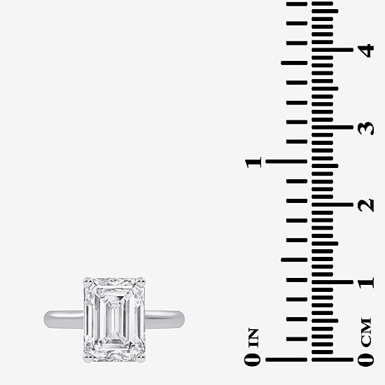(G-H / Vs2-Si1) Womens 4 CT. T.W. Lab Grown White Diamond 14K Gold Solitaire Engagement Ring