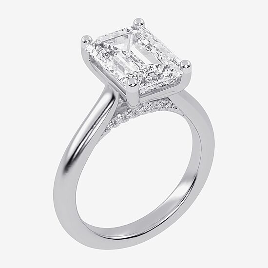 (G-H / Vs2-Si1) Womens 4 CT. T.W. Lab Grown White Diamond 14K Gold Solitaire Engagement Ring