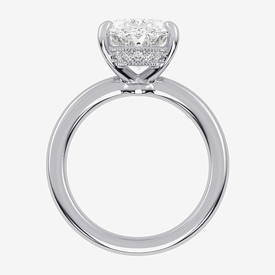 (G-H / Vs2-Si1) Womens 4 CT. T.W. Lab Grown White Diamond 14K Gold Solitaire Engagement Ring