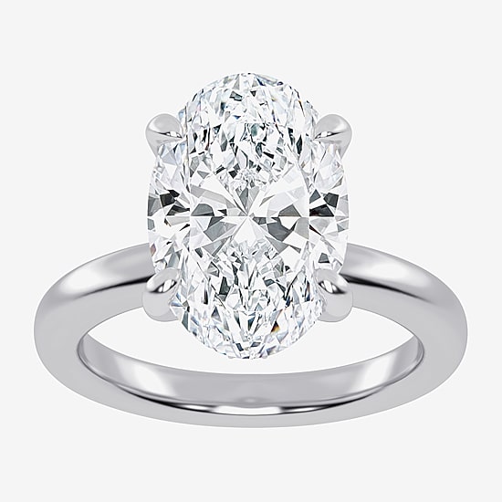(G-H / Vs2-Si1) Womens 4 CT. T.W. Lab Grown White Diamond 14K Gold Solitaire Engagement Ring