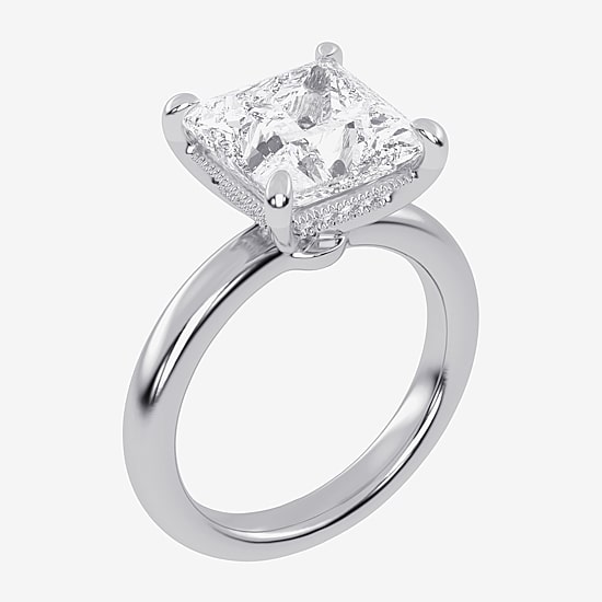 (G-H / Vs2-Si1) Womens 3 CT. T.W. Lab Grown White Diamond 14K Gold Solitaire Engagement Ring