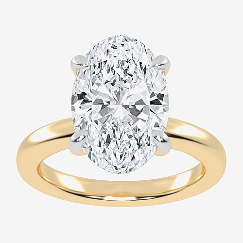 (G-H / Vs2-Si1) Womens 3 CT. T.W. Lab Grown White Diamond 14K Gold Solitaire Engagement Ring, 8, Yellow