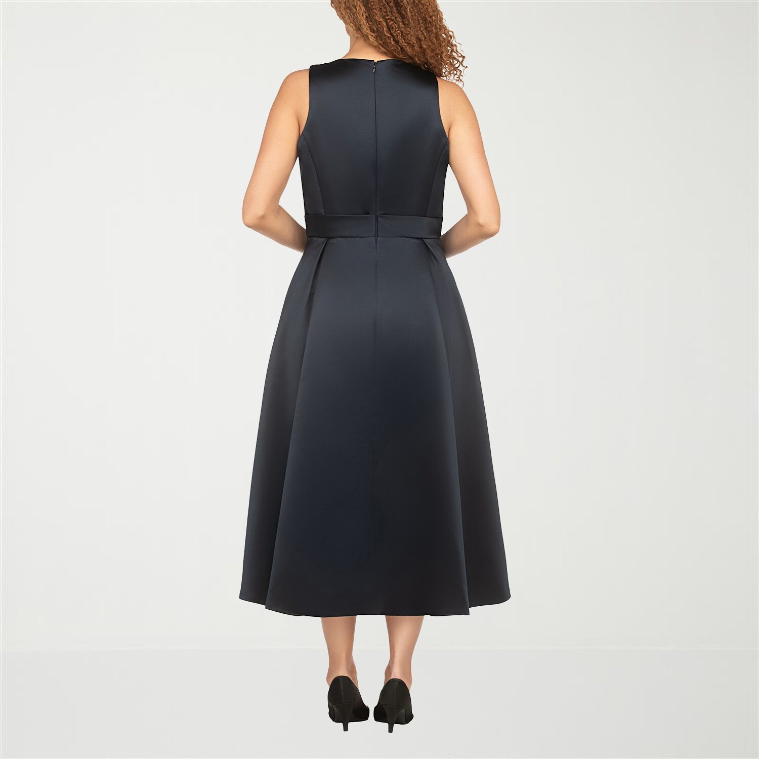 Giovanna Signature Womens High-Low Crew Neck Sleeveless Floral Fit + Flare Dress