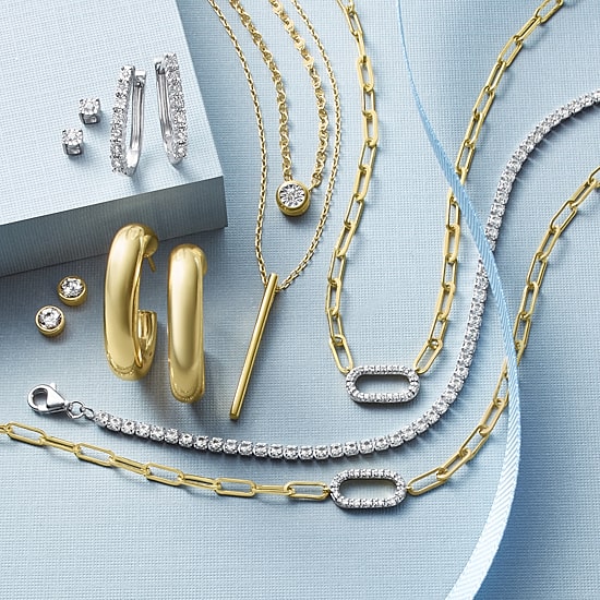 Yes, Please! (G-H / I1-I2) Womens Lab Grown Diamond 14K Gold Over Silver 18 Inch Paperclip Chain Bracelet