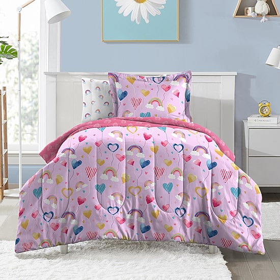 Dream Factory Balloon Hearts Lightweight Comforter Set