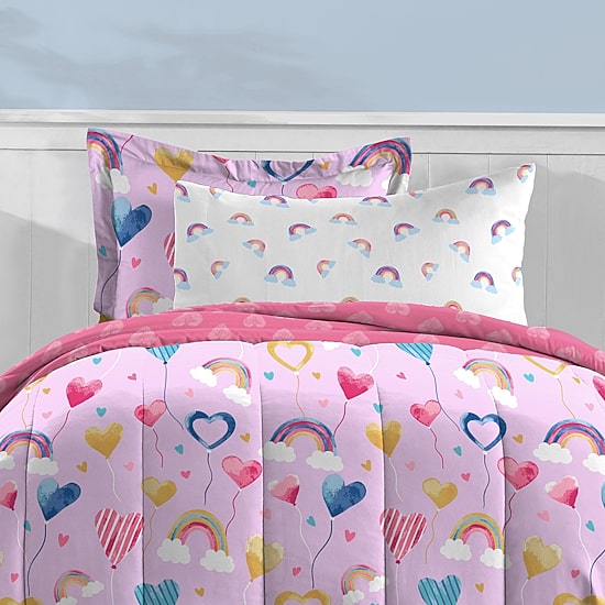Dream Factory Balloon Hearts Lightweight Comforter Set