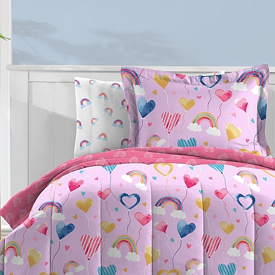 Dream Factory Balloon Hearts Lightweight Comforter Set