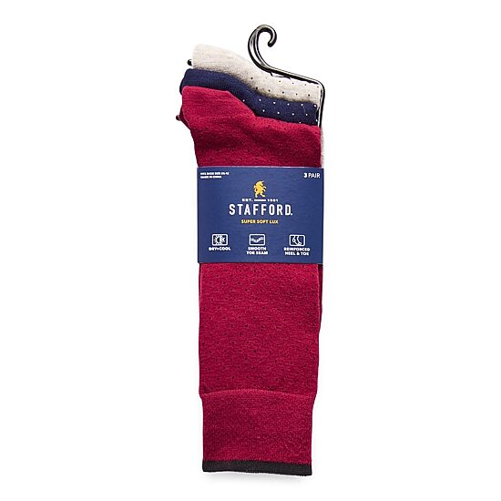 Stafford Super Soft Lux Mens 3 Pair Crew Socks