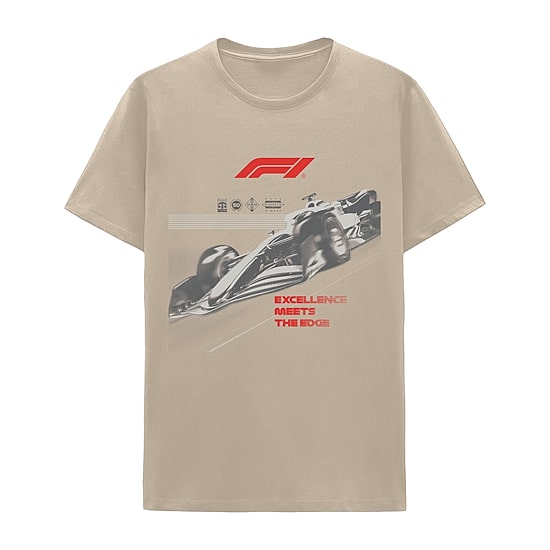 Formula One Mens Crew Neck Short Sleeve Regular Fit Graphic T-Shirt