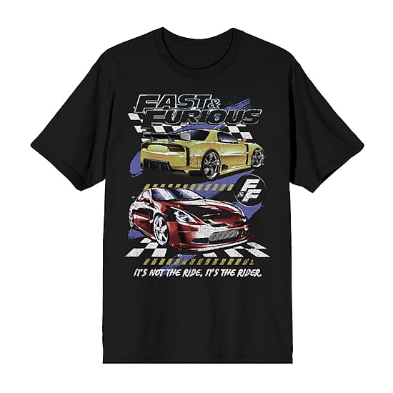Fast & Furious Mens Crew Neck Short Sleeve Regular Fit Graphic T-Shirt