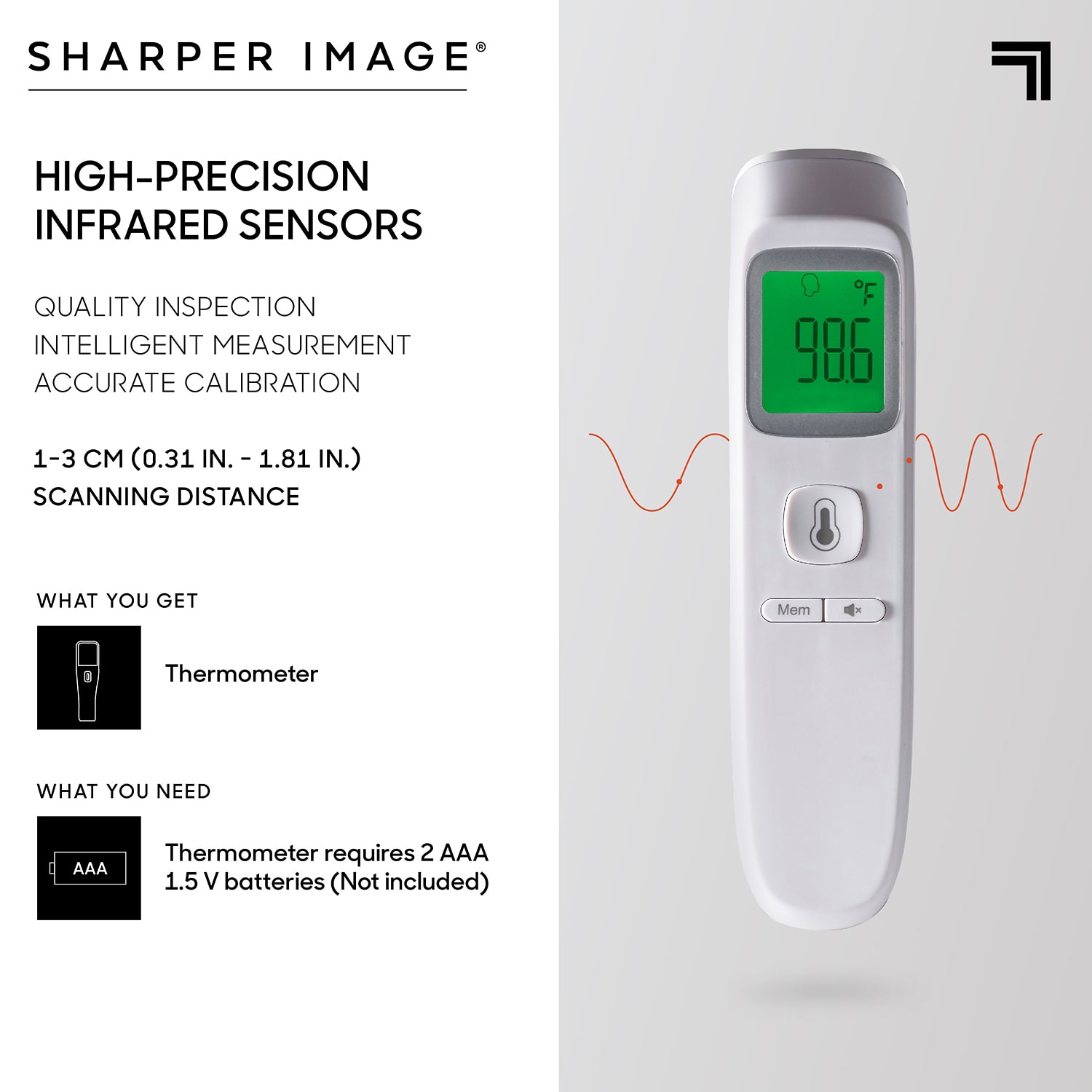 Sharper Image Touchless Thermometer