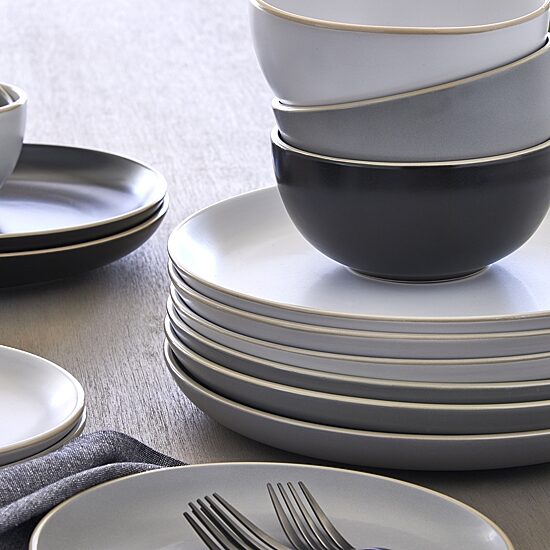Gibson Rockaway White 12-pc. Stoneware Dinnerware Set