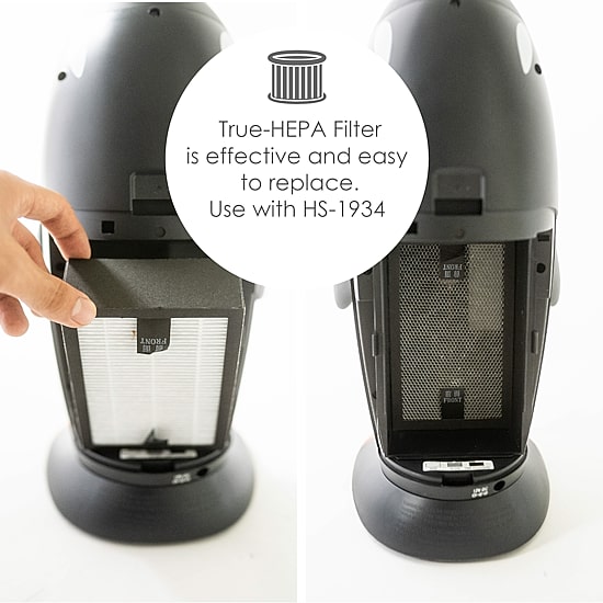 Crane True HEPA Air Purifier With Germicidal UV Light, 150 Sq Ft. Coverage, Penguin
