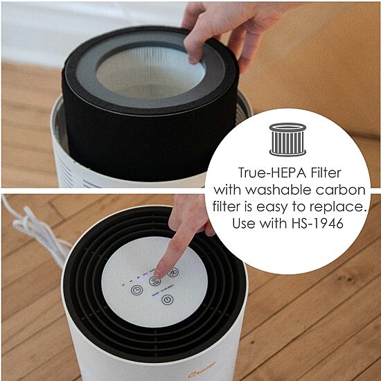 Crane True HEPA Air Purifier With Germicidal UV Light, 300 Sq Ft. Coverage, Premium