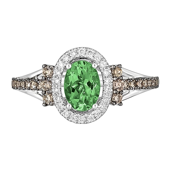 Le Vian® Grand Sample Sale™ Ring featuring 1/2 CT. New Emerald 1/3 CT. Chocolate Diamonds® 1/5 CT. Nude Diamonds™ set in 14K Vanilla Gold®