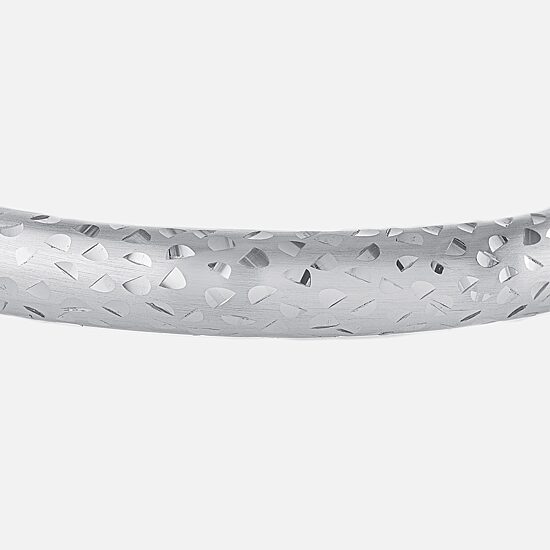 Diamond Cut Womens Sterling Silver Bangle Bracelet