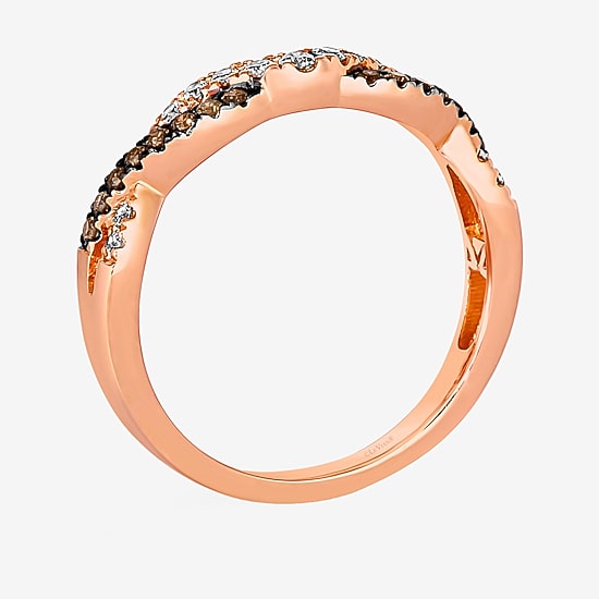 Le Vian® Ring featuring 1/6 CT. Nude Diamonds™ 1/8 CT. Chocolate Diamonds® set in 14K Strawberry Gold®