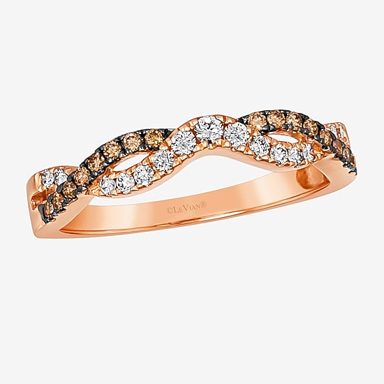 Le Vian® Ring featuring 1/6 CT. Nude Diamonds™ 1/8 CT. Chocolate Diamonds® set in 14K Strawberry Gold®