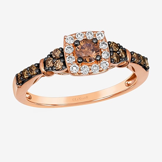 Le Vian® Ring featuring 3/8 CT. Chocolate Diamonds® 1/8 CT. Nude Diamonds™ set in 14K Strawberry, Vanilla, or Honey Gold®