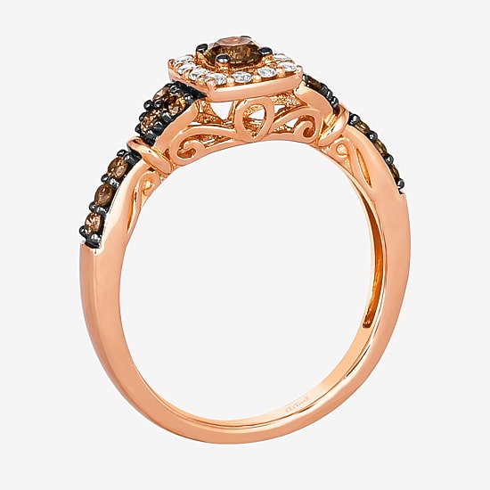 Le Vian® Ring featuring 3/8 CT. Chocolate Diamonds® 1/8 CT. Nude Diamonds™ set in 14K Strawberry, Vanilla, or Honey Gold®