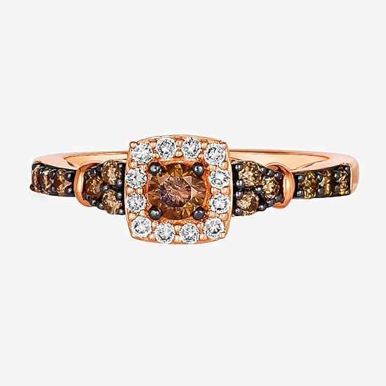 Le Vian® Ring featuring 3/8 CT. Chocolate Diamonds® 1/8 CT. Nude Diamonds™ set in 14K Strawberry, Vanilla, or Honey Gold®
