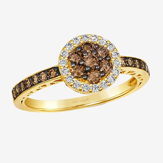 Le Vian® Ring featuring 1/2 CT. Chocolate Diamonds® 1/6 CT. Nude Diamonds™ set in 14K Honey Gold™