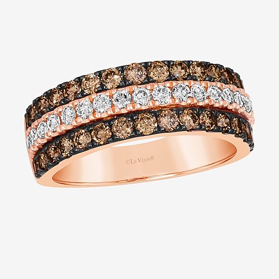 Le Vian® Ring featuring 7/8 CT. Chocolate Diamonds® 1 3/8 CT. Nude Diamonds™ set in 14K Strawberry Gold®