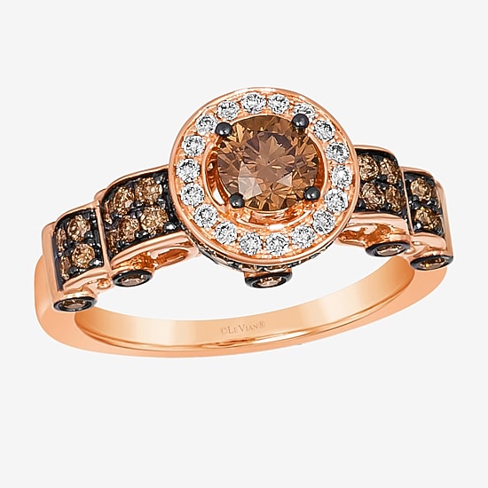 Le Vian® Ring featuring 1 1/10 cts. Chocolate Diamonds® 1/8 cts. Nude Diamonds™ set in 14K Vanilla, Honey or Strawberry Gold®