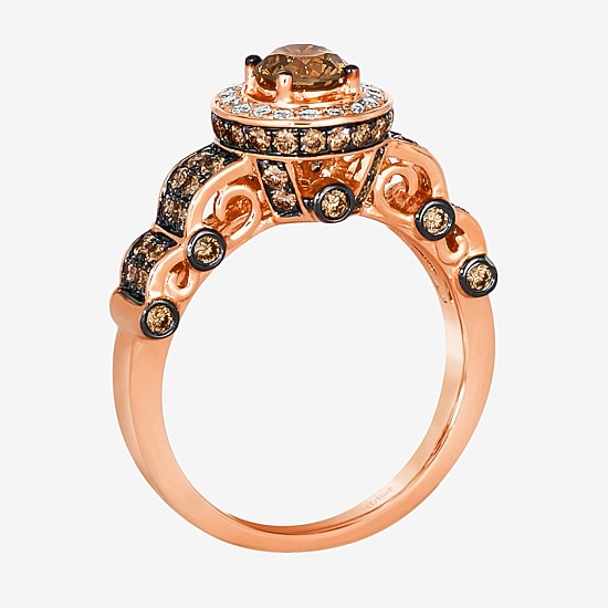 Le Vian® Ring featuring 1 1/10 cts. Chocolate Diamonds® 1/8 cts. Nude Diamonds™ set in 14K Vanilla, Honey or Strawberry Gold®