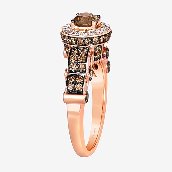 Le Vian® Ring featuring 1 1/10 cts. Chocolate Diamonds® 1/8 cts. Nude Diamonds™ set in 14K Vanilla, Honey or Strawberry Gold®