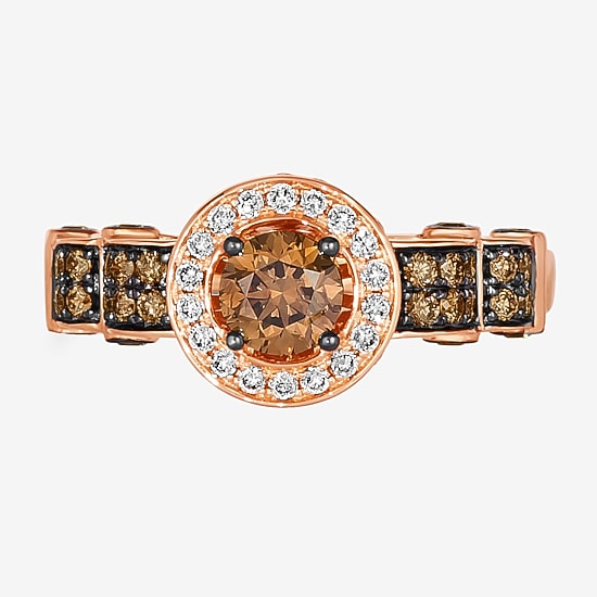 Le Vian® Ring featuring 1 1/10 cts. Chocolate Diamonds® 1/8 cts. Nude Diamonds™ set in 14K Vanilla, Honey or Strawberry Gold®