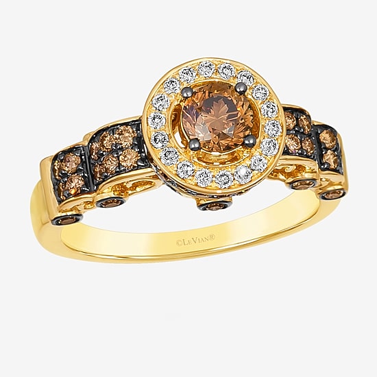 Le Vian® Ring featuring 1 1/10 cts. Chocolate Diamonds® 1/8 cts. Nude Diamonds™ set in 14K Vanilla, Honey or Strawberry Gold®