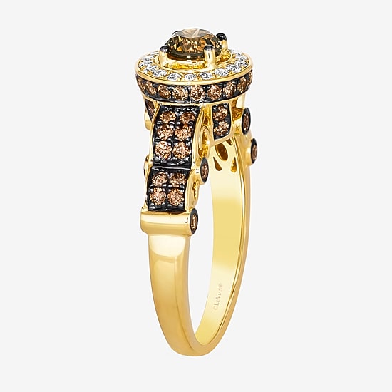 Le Vian® Ring featuring 1 1/10 cts. Chocolate Diamonds® 1/8 cts. Nude Diamonds™ set in 14K Vanilla, Honey or Strawberry Gold®