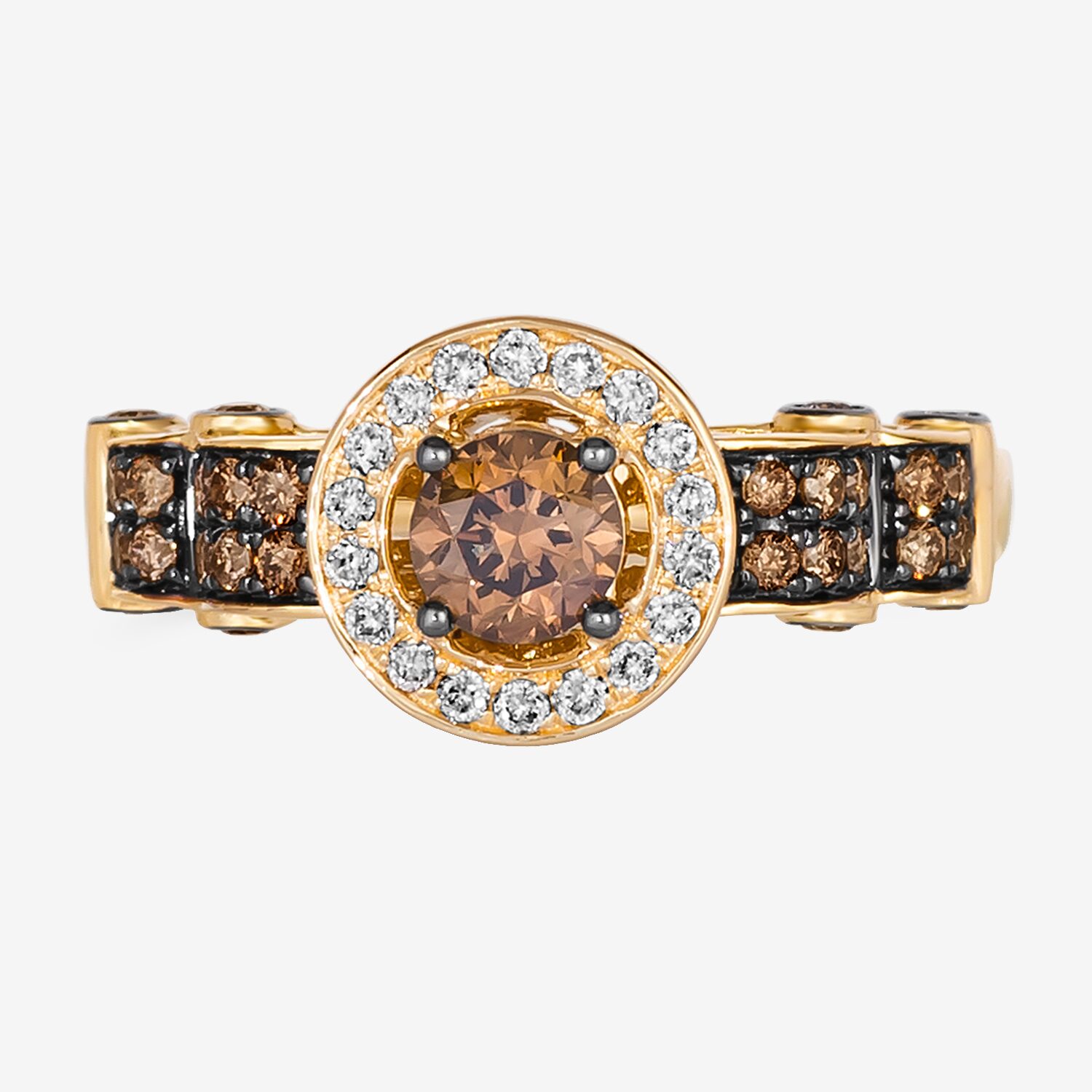 Le Vian® Ring featuring 1 1/10 cts. Chocolate Diamonds® 1/8 Nude Diamonds™ set 14K Vanilla, Honey or Strawberry Gold®