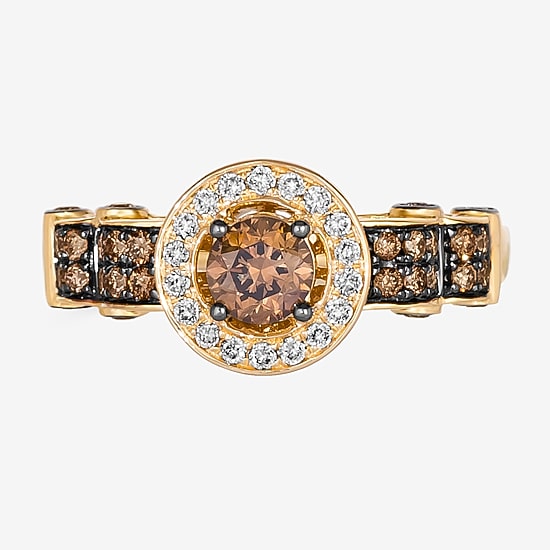 Le Vian® Ring featuring 1 1/10 cts. Chocolate Diamonds® 1/8 cts. Nude Diamonds™ set in 14K Vanilla, Honey or Strawberry Gold®