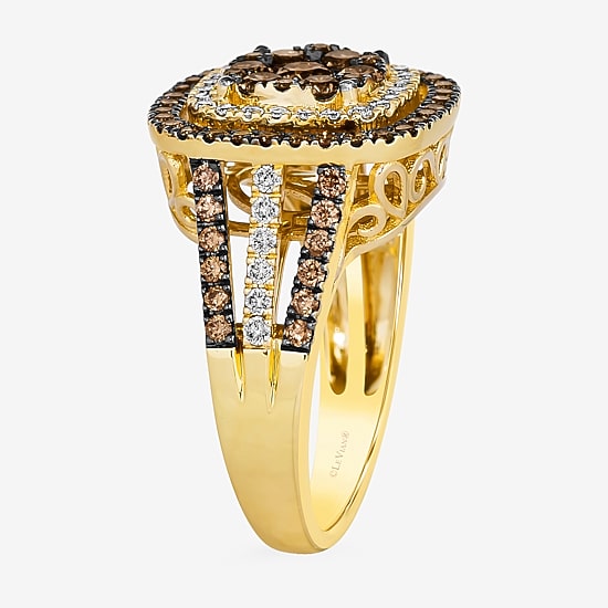 Le Vian® Ring featuring 1 1/6 CT. Chocolate Diamonds® 1/3 CT. Nude Diamonds™ set in 14K Honey Gold™