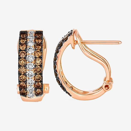 Le Vian® Earrings featuring 3/4 CT. Chocolate Diamonds® 1 3/8 CT. Nude Diamonds™ set in 14K Strawberry Gold®