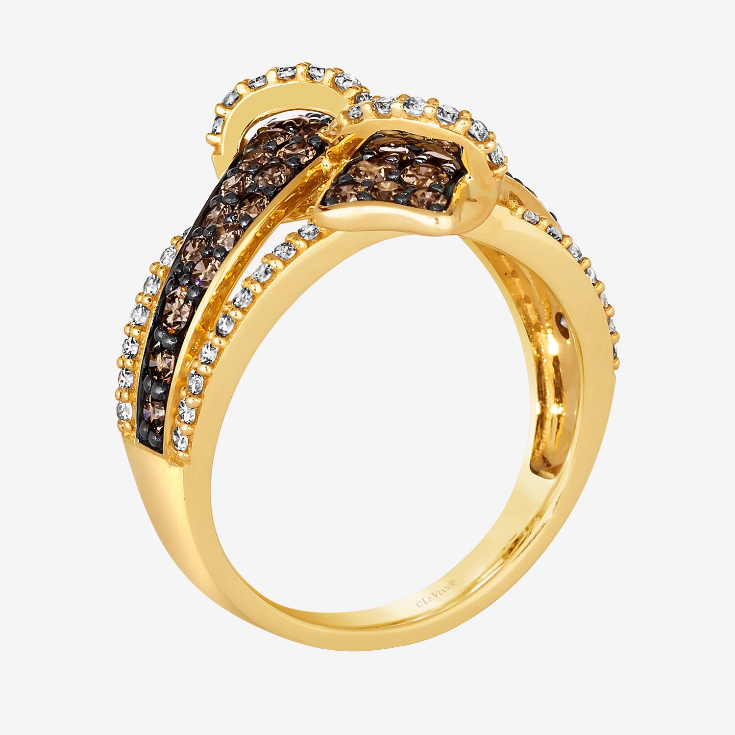 Le Vian® Ring featuring 3/4 CT. Chocolate Diamonds® 1 3/8 Nude Diamonds™ set 14K Strawberry, Honey, or Vanilla Gold®