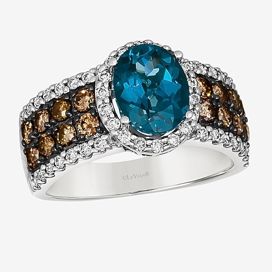 Le Vian® Ring featuring 1 1/3 CT. Peach Morganite™ 3/4 CT. Chocolate Diamonds® 1 3/8 CT. Nude Diamonds™ set in 14K Strawberry Gold®