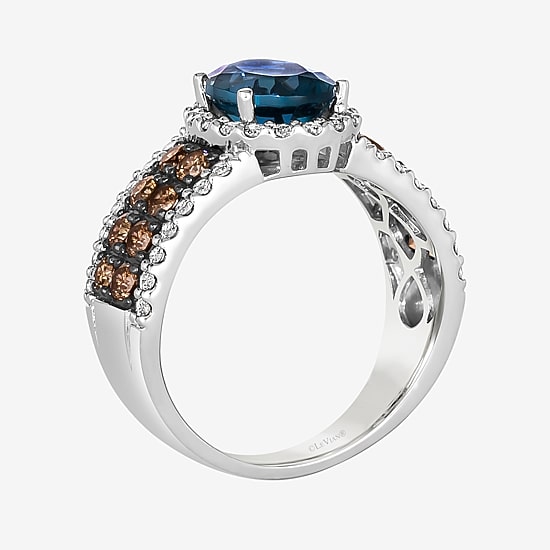 Le Vian® Ring featuring 1 1/3 CT. Peach Morganite™ 3/4 CT. Chocolate Diamonds® 1 3/8 CT. Nude Diamonds™ set in 14K Strawberry Gold®